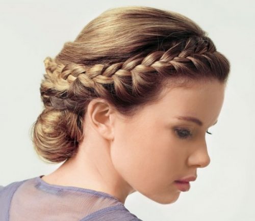 peinado griego trenza