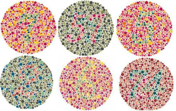 las laminas de Ishihara ayudan a entender cómo ve un daltónico