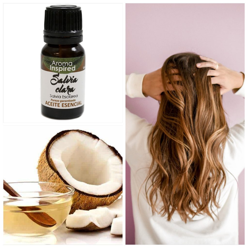 El uso de remedios naturales con aceite de coco y salvia dan brillo al cabello