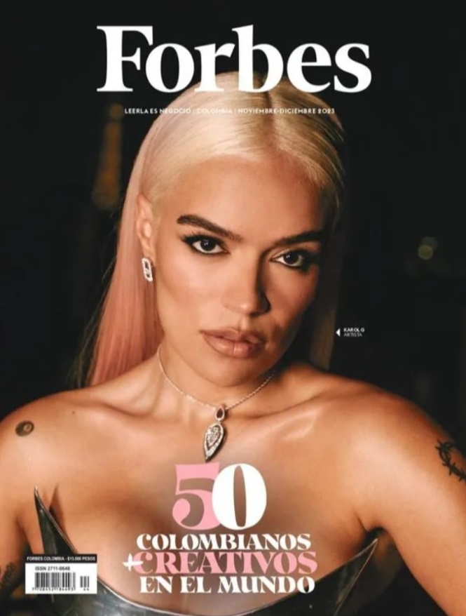 Karol G como portada en Forbes