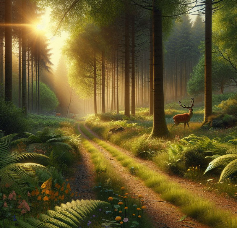 Bosque con un camino