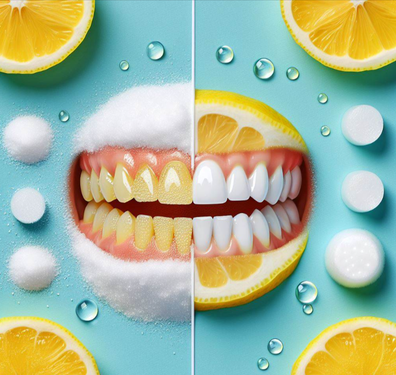 Limpieza de dientes con bicarbonato y jugo de limón