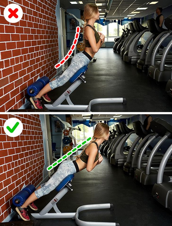 Mujer realizando Hiperextensión