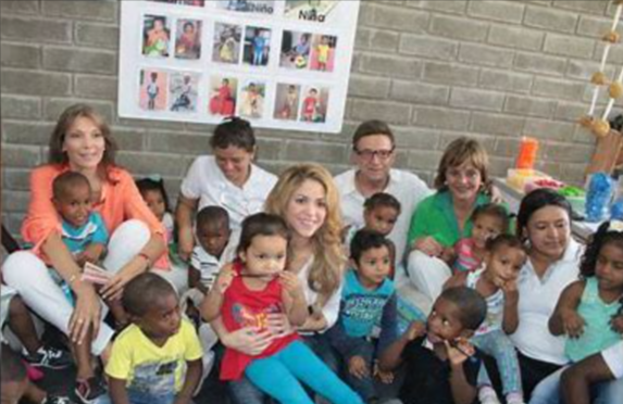 Shakira en el nuevo colegio en Barranquilla