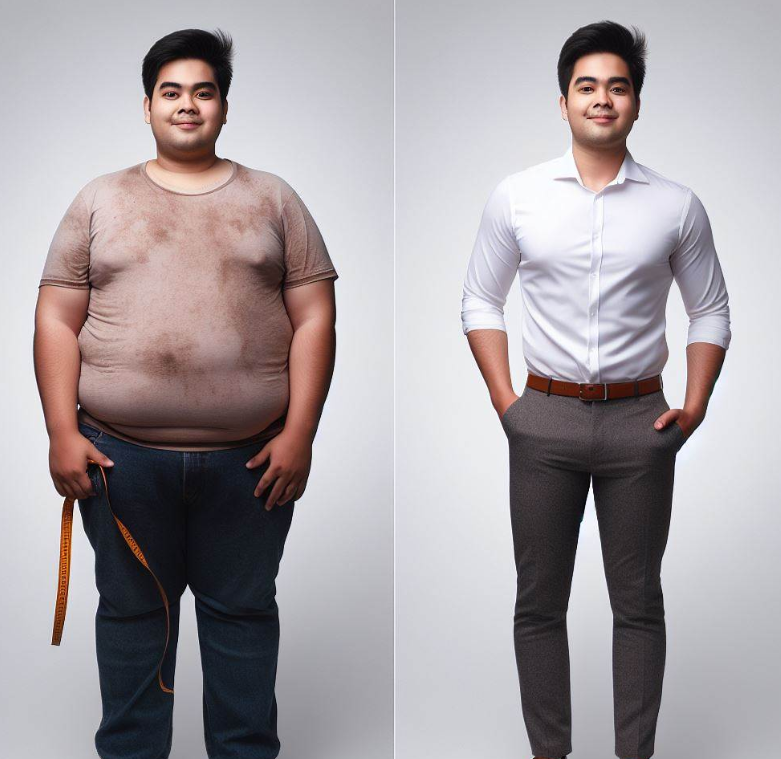 Persona con perdida de peso