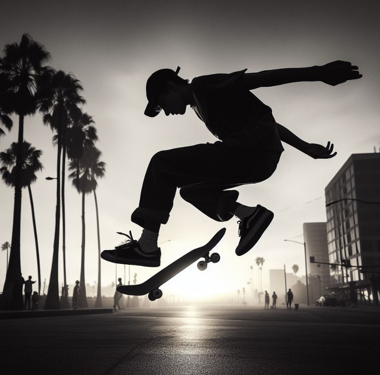 Hombre montando patineta